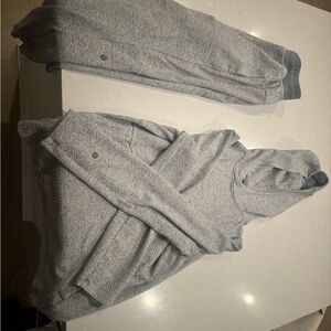 Lululemon At Ease Grey Sweatsuit Hoodie / Joggers